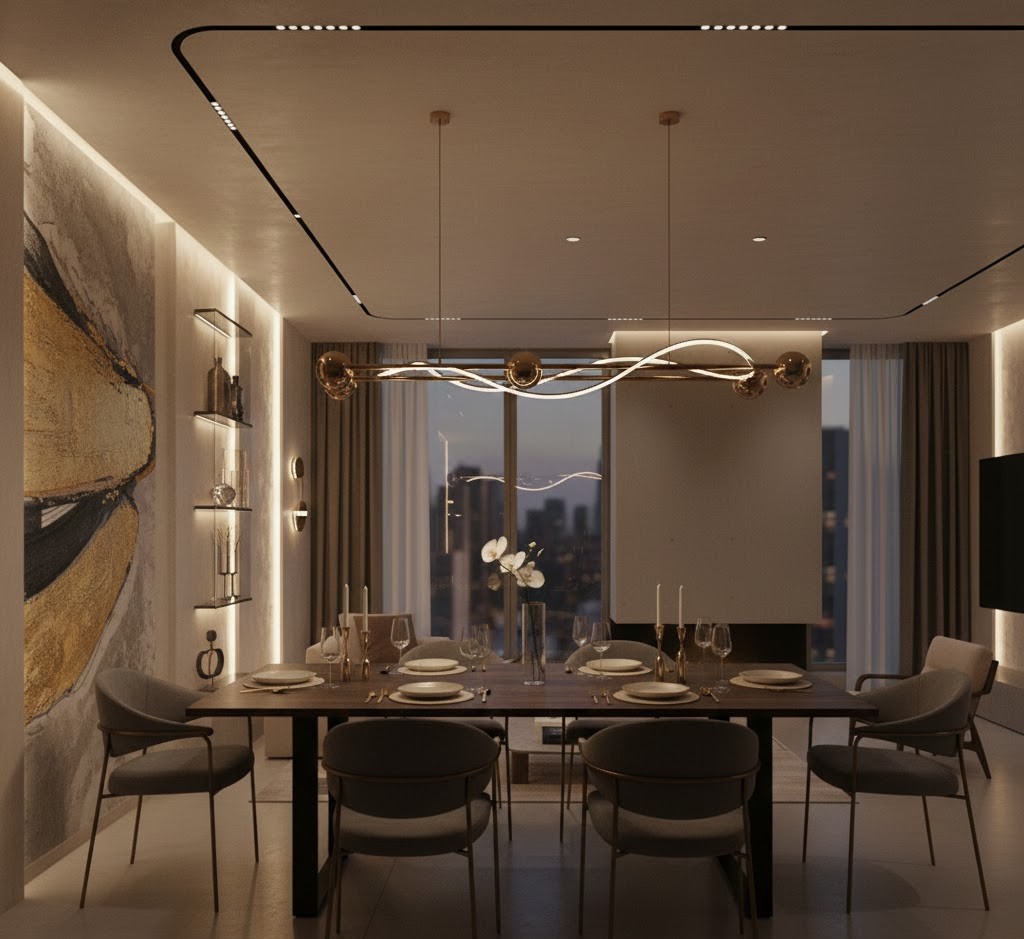 Sophisticated dining area